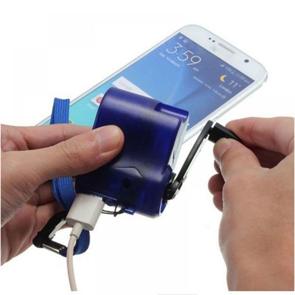 Hand-Crank USB Emergency Charger with LED Light, 5V/600mA