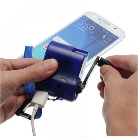 Hand-Crank USB Emergency Charger with LED Light, 5V/600mA