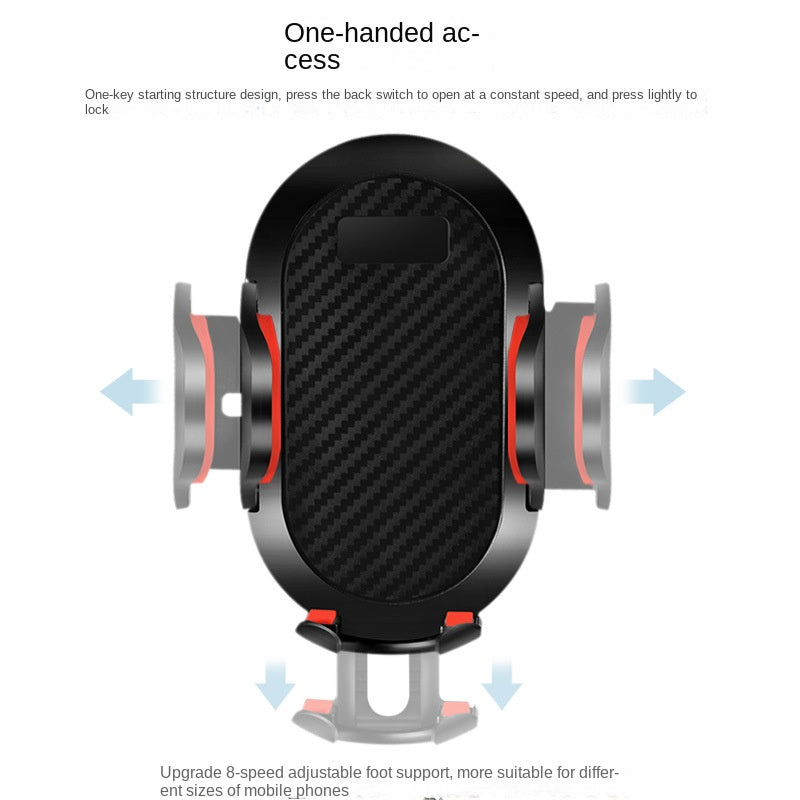 Universal Auto-Lock Car Phone Mount – Air Vent, Suction Cup & Clamp | Telescopic Arm, One-Hand Operation | Fits All Phones