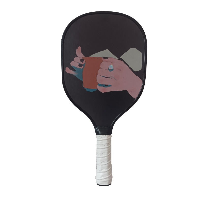 Beginner Pick Racket Paddle with Solid Wood Core and PU Grip
