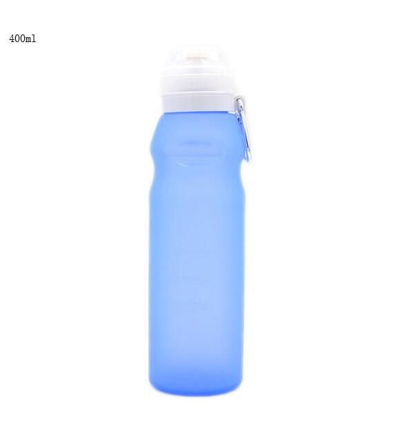 Collapsible Silicone Water Bottle with Lid, 400–600 ml