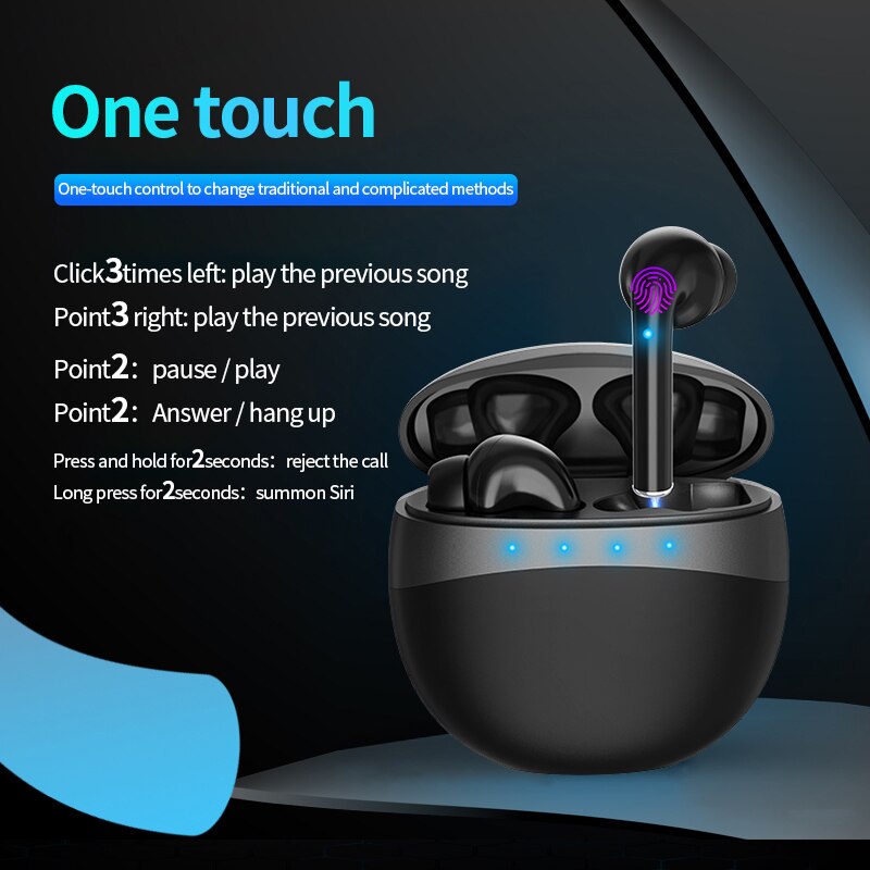 M19 TWS Wireless Bluetooth 5.0 Earbuds – Touch Control Stereo Bass Headset