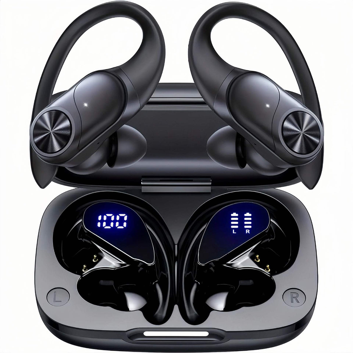 Wireless Bluetooth Sports Running Earbuds – Long Range, IPX7 Waterproof