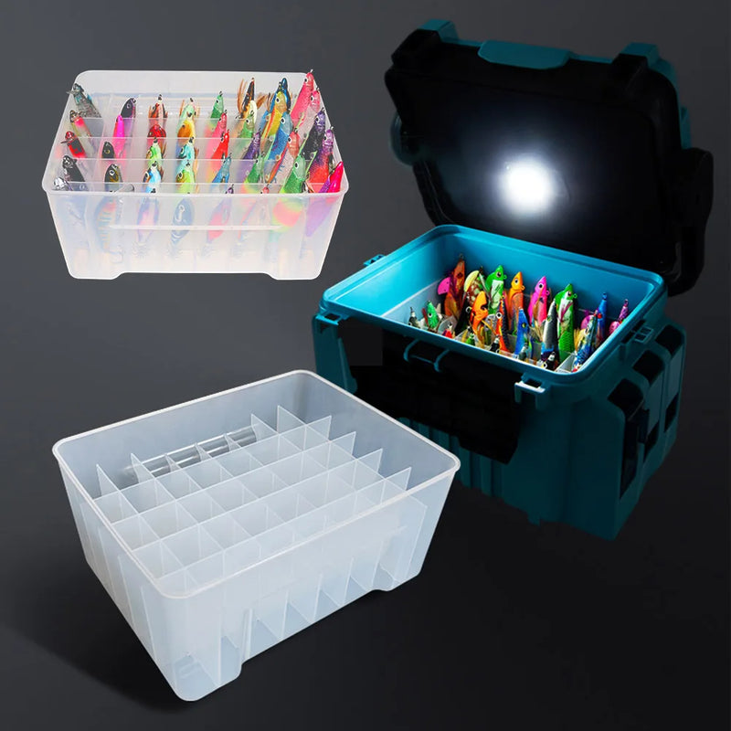 40-Compartment Transparent ABS Fishing Tackle Box