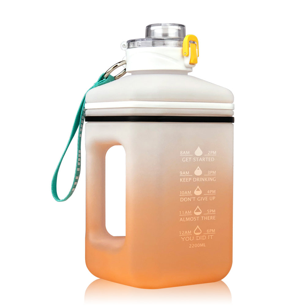 2.2 L Frosted Gradient Sports Water Bottle