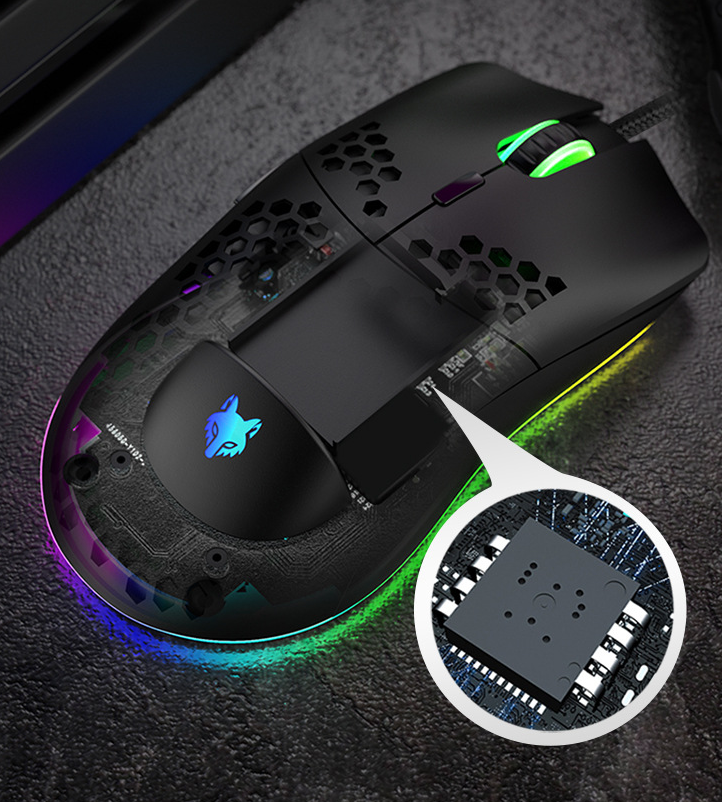 Wired RGB Gaming Mouse with Macro Programming, 6 Buttons