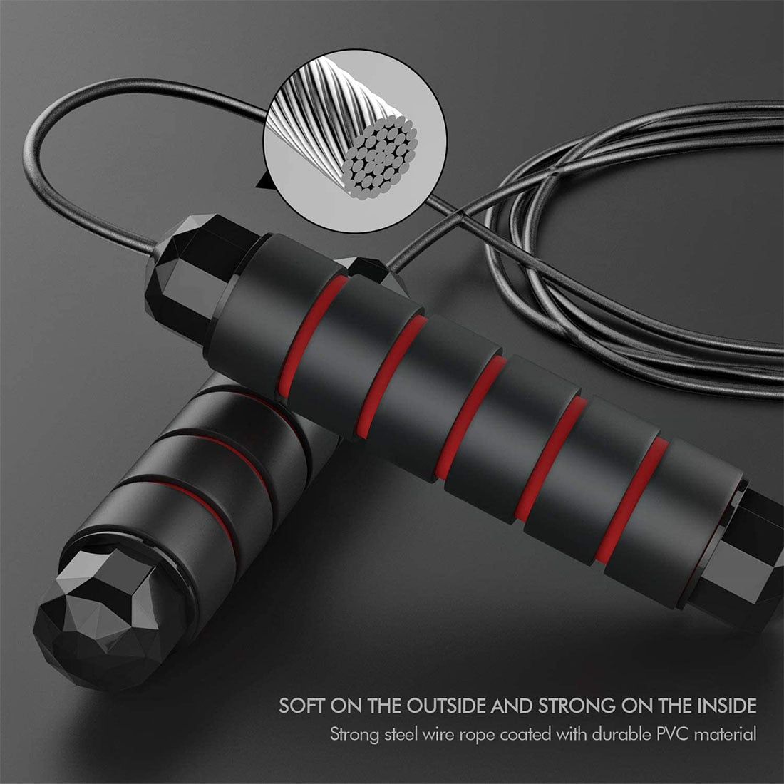 Steel-Wire Speed Jump Rope with Ball Bearings