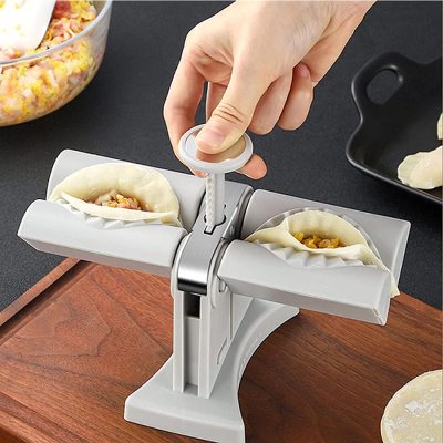 Dual-Head Automatic Dumpling Maker Press Mold | 2-at-a-Time Dumpling Machine