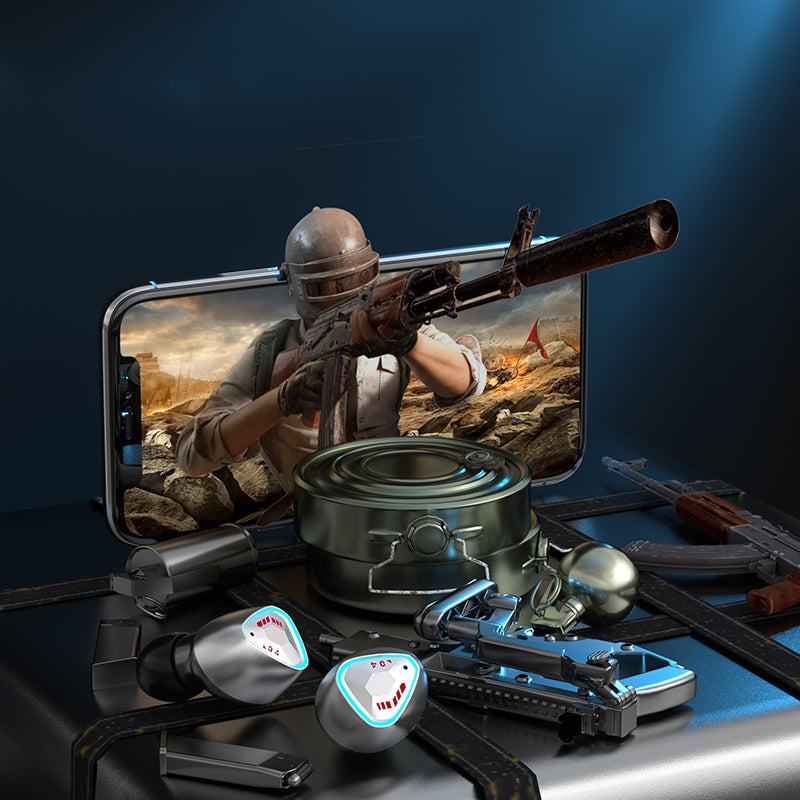 M45 Mecha Gaming TWS Earbuds with Low-Latency Mode and Charging Case