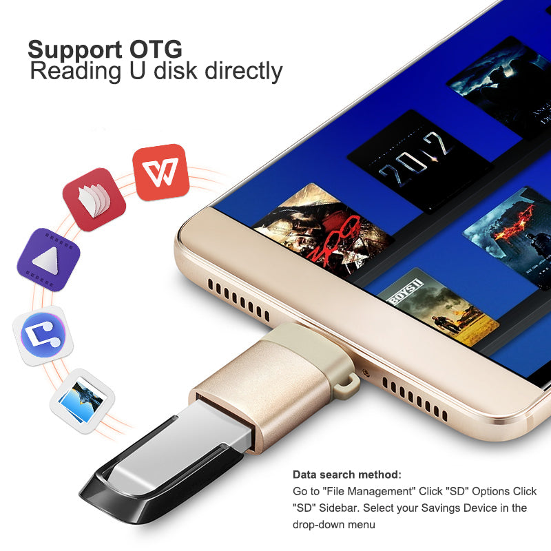 USB-C 3.0 OTG Adapter for Charging and Data