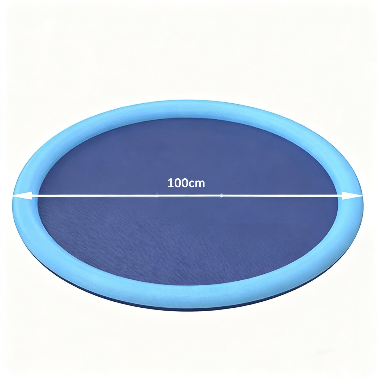Thickened PVC Pet Splash Pad & Sprinkler Mat – Inflatable Ring Border, Hose-Connect Water Play | 4 Sizes | Indoor & Outdoor