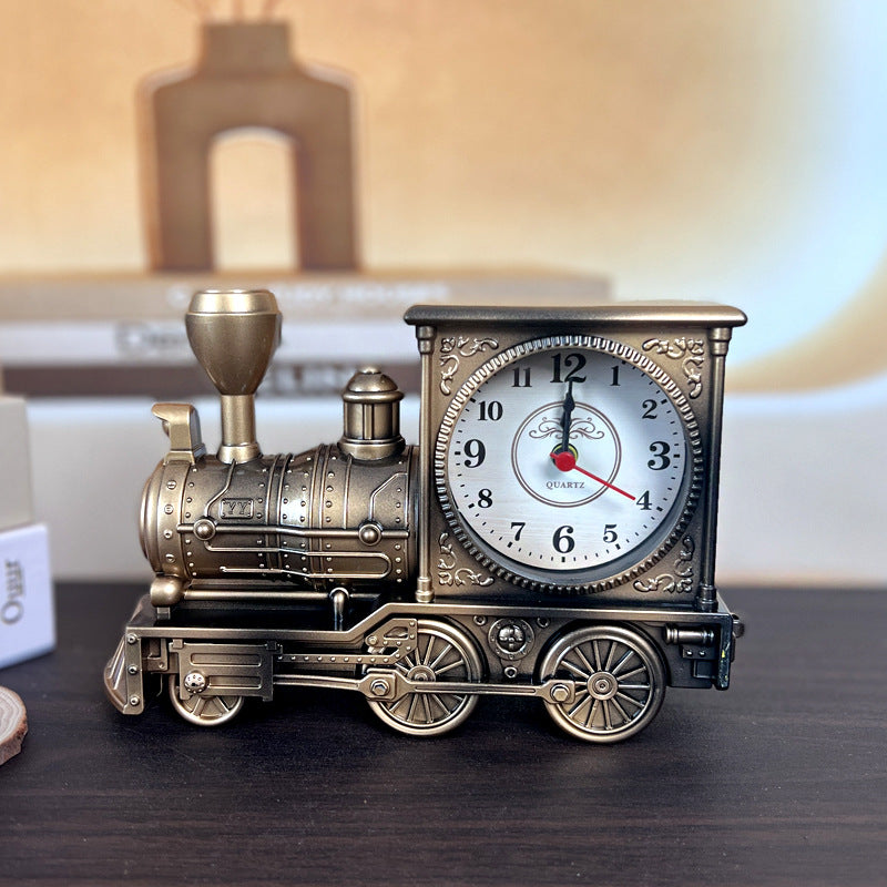 Vintage Steam Train Alarm Clock | Retro Locomotive Desk Clock