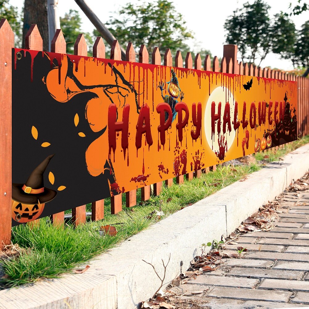 250 × 48 cm Halloween Hanging Banner & Party Backdrop