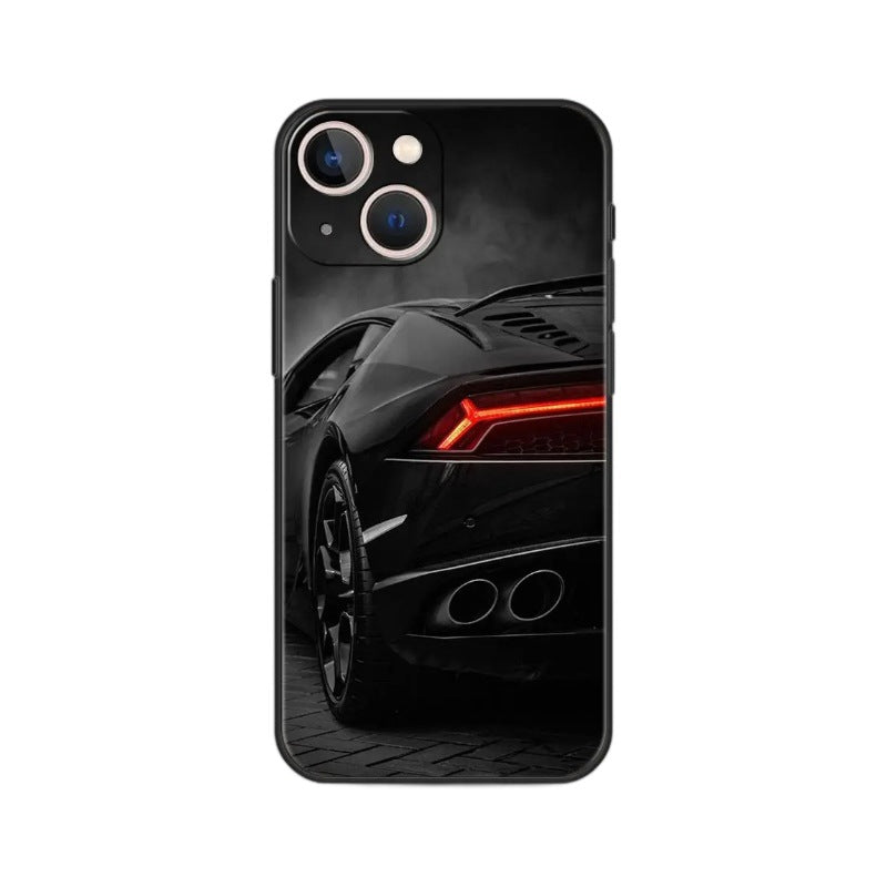 Blue & Red JDM Sports Car TPU Phone Case for iPhone 12–15