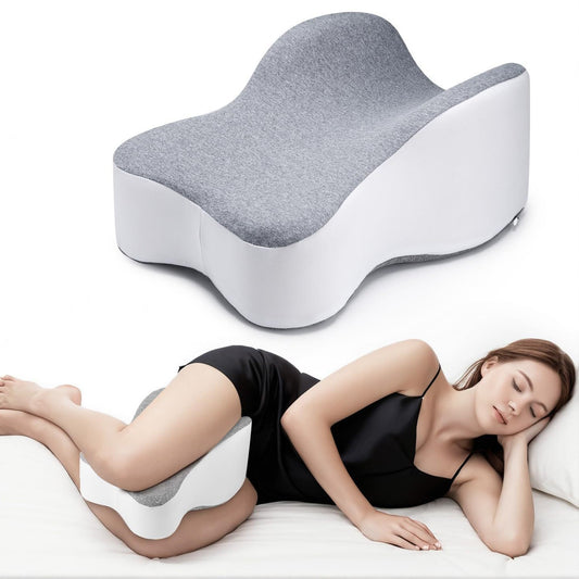 Butterfly-Shaped Memory Foam Knee & Leg Pillow – Side Sleeper & Pregnancy Support