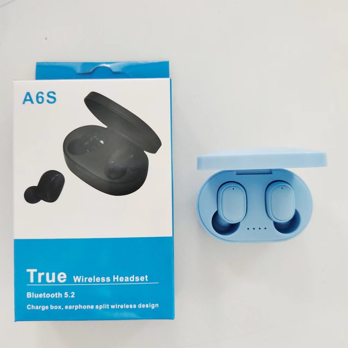 A6S Bluetooth 5.2 TWS Wireless Earbuds with Charging Case