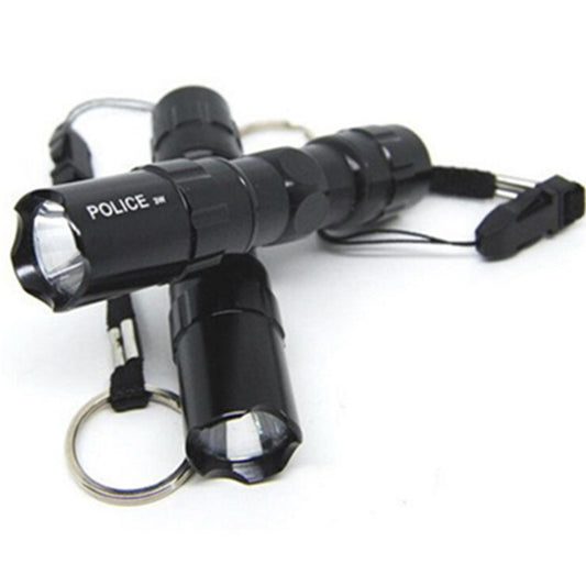 Mini 3W LED Flashlight with Strap, 1 AA Battery