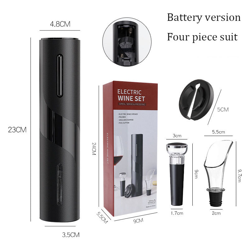 Electric Wine Bottle Opener Set – One-Touch Automatic Corkscrew | Rechargeable & Battery Versions | 2, 4 & 5-Piece Sets