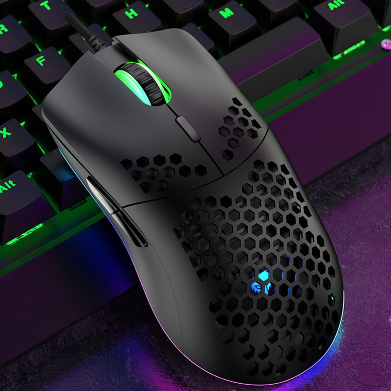Wired RGB Gaming Mouse with Macro Programming, 6 Buttons