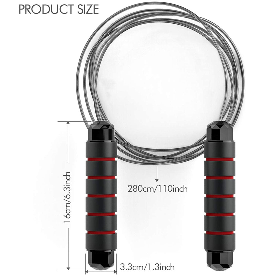 Steel-Wire Speed Jump Rope with Ball Bearings
