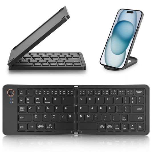 68-Key Ultra-Slim Folding Bluetooth Keyboard