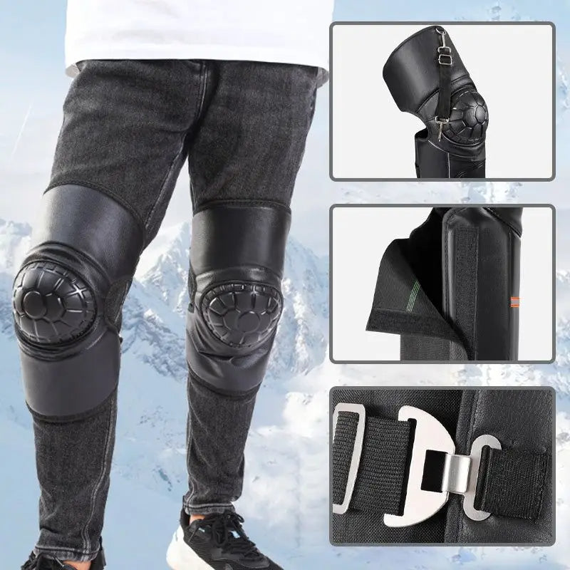Warm Motorcycle Knee Protectors, Short or Mid-Length, 1 Pair