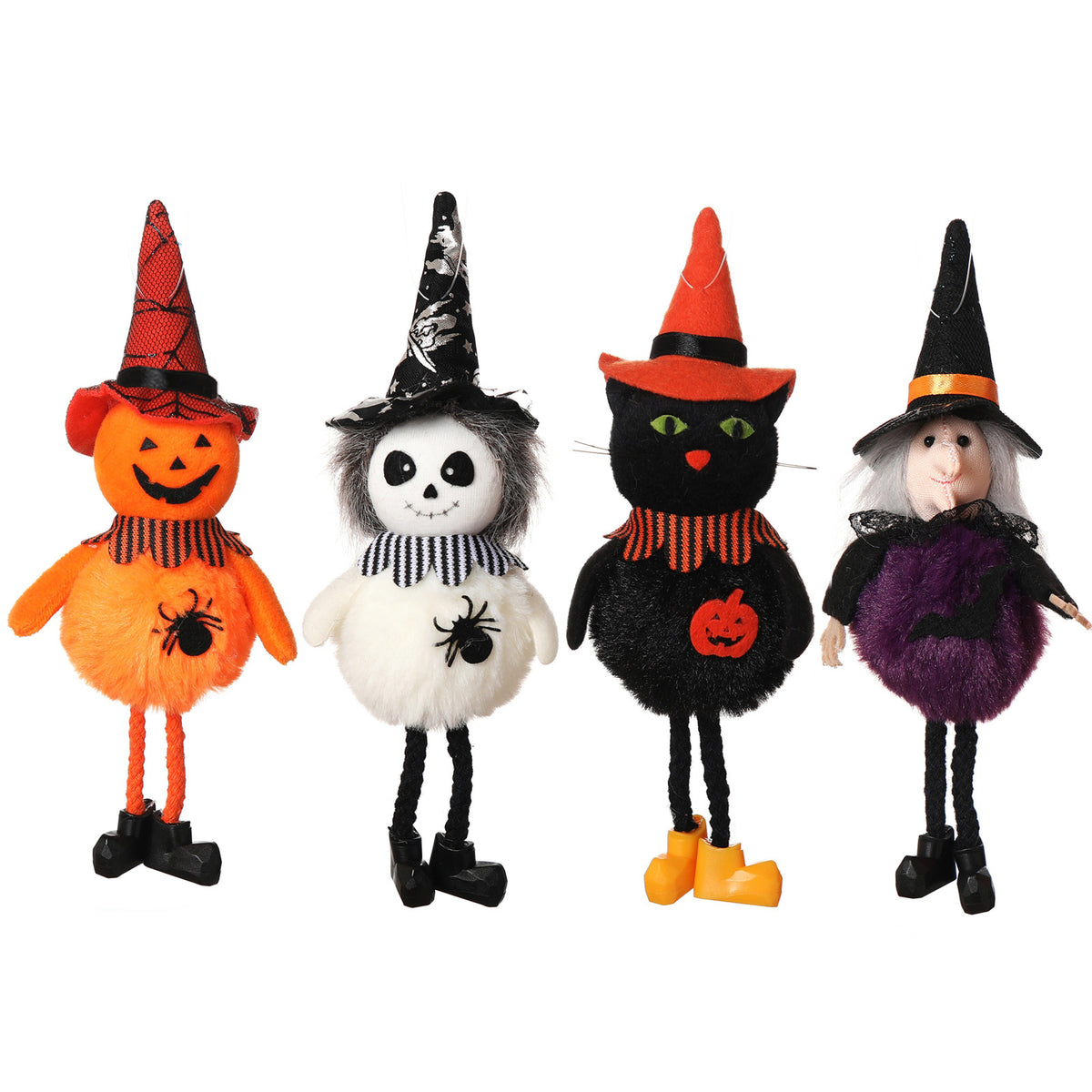 Fabric Halloween Hanging Ornaments, 4 Designs