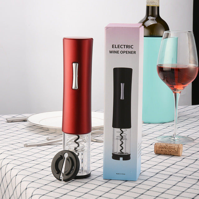 Electric Wine Opener with Foil Cutter – Automatic One-Touch Corkscrew for Red Wine | Home, Party & Restaurant Use