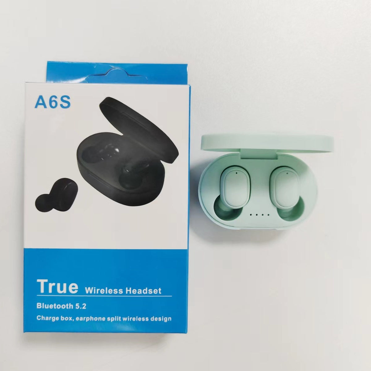 A6S Bluetooth 5.2 TWS Wireless Earbuds with Charging Case