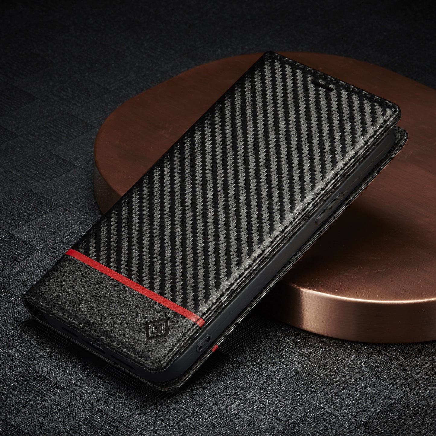 Carbon Fiber Magnetic Flip Case for iPhone 13 Series