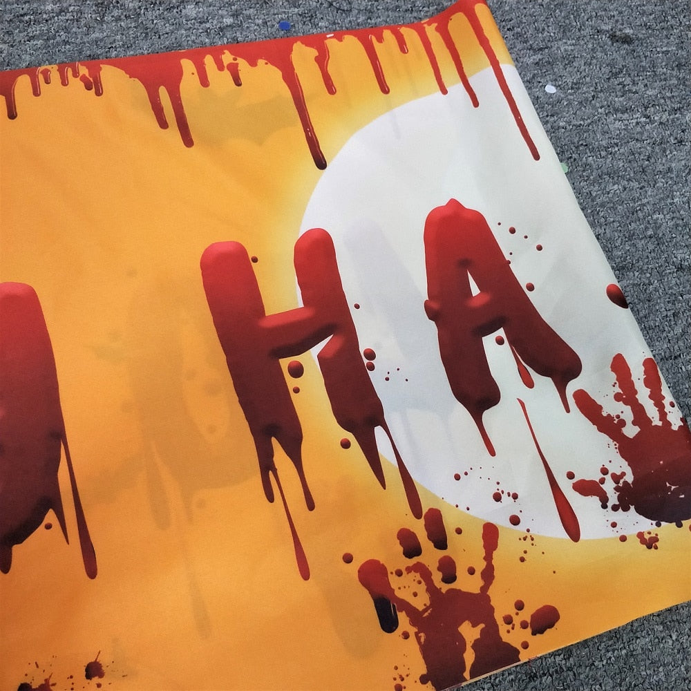 250 × 48 cm Halloween Hanging Banner & Party Backdrop