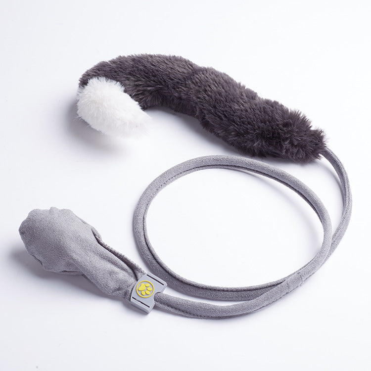 130cm Elastic Bungee Cat Teaser Wand – Plush Fluffy Teaser Head, Spring-Action Cord, Hands-On Interactive Play | Cats | 5 Styles