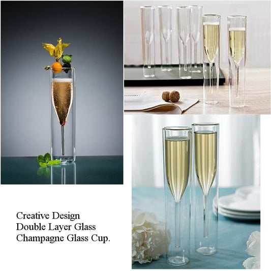 Double-Wall Champagne Flute Glass – 115 ml