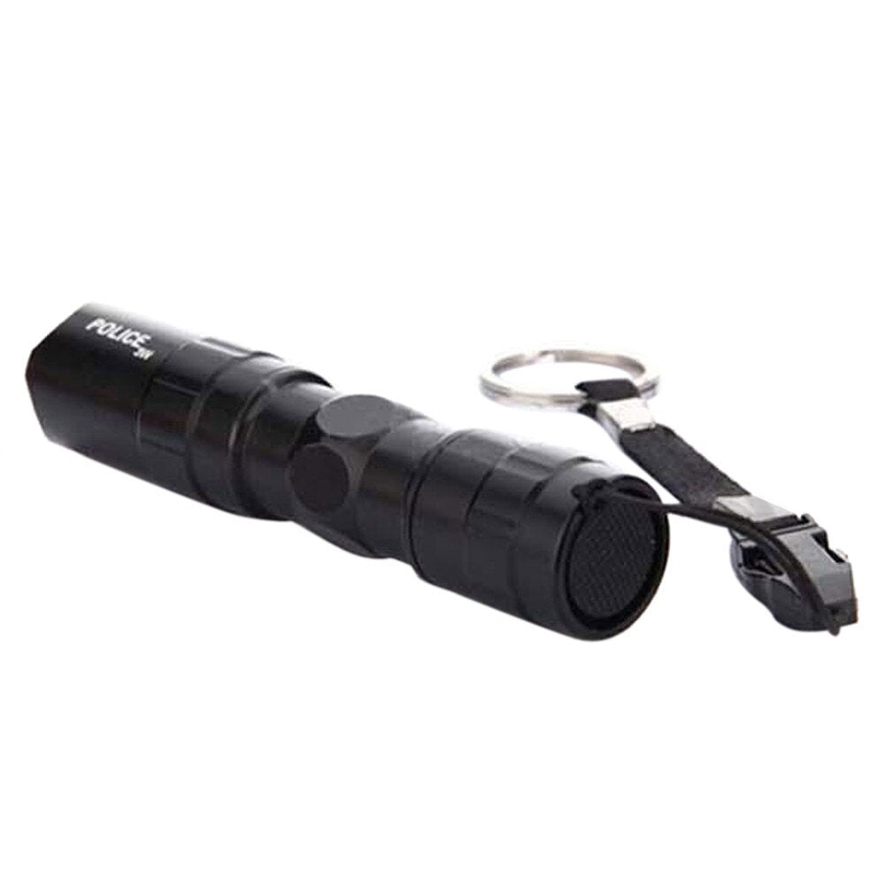 Mini 3W LED Flashlight with Strap, 1 AA Battery