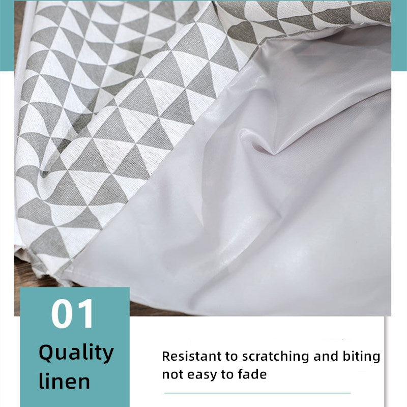 Linen Teepee Pet Tent with Removable Cushion – Wooden Frame, Washable | Cats & Small Dogs | 9 Designs