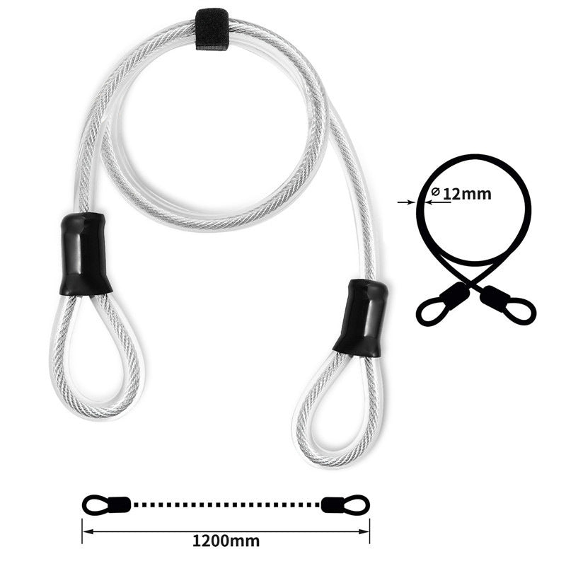 Bicycle U-Lock with Steel Cable Lock Set – Carbon Steel & Zinc Alloy Anti-Theft Lock