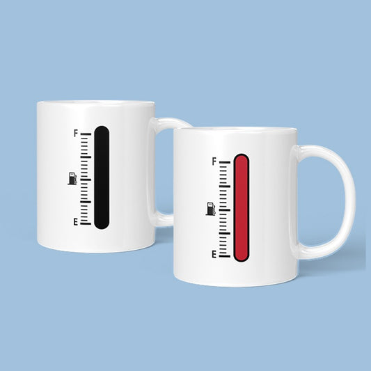 Temperature Sensitive Color Changing Ceramic Mug – Heat Reveal Coffee Cup, 401-500ml