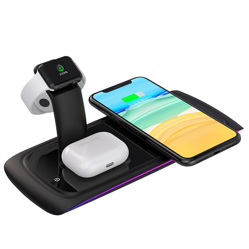 3-in-1 15W Wireless Charging Station for Phone, Watch and AirPods
