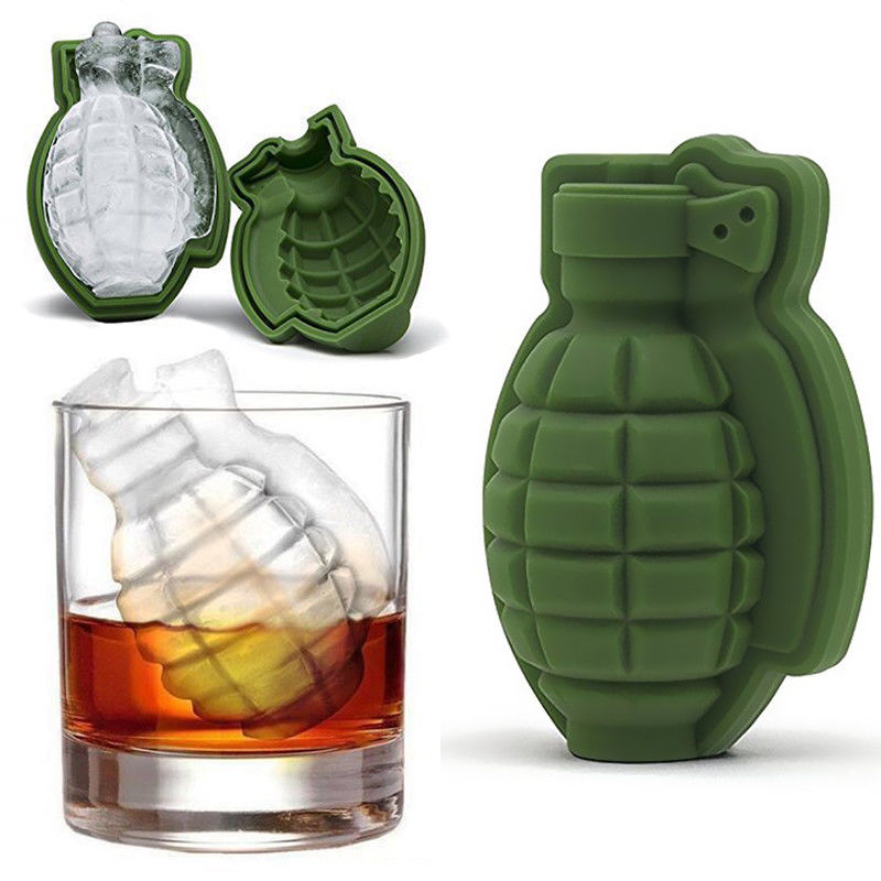 3D Grenade Ice Cube Mold | Food-Grade Silicone | Whiskey & Cocktail Bar Mold