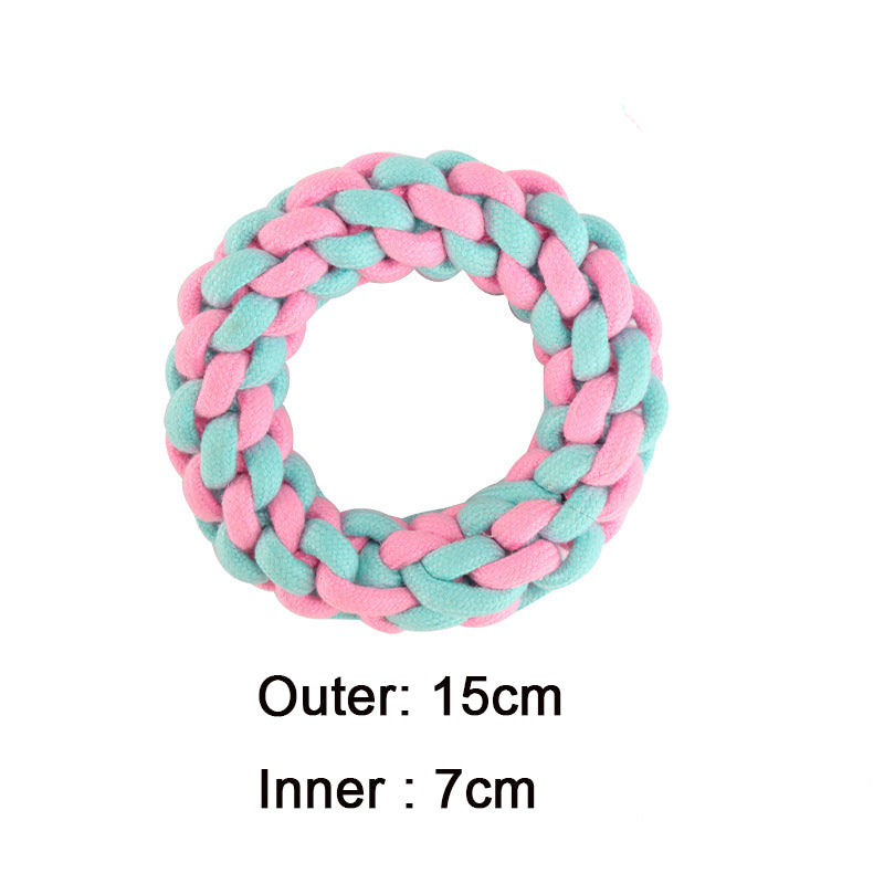 Braided Cotton Rope Dog Toy Set – Knot Balls, Tug Ropes & Dumbbell Knots | Chew, Molar & Tug-of-War | Dogs | 4, 6 & 12 Piece