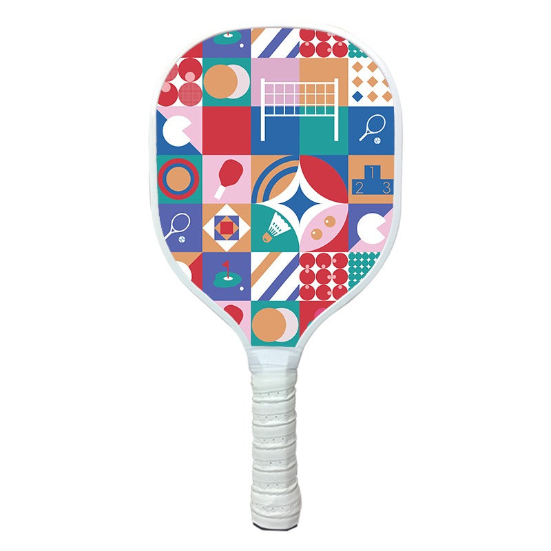 Beginner Pick Racket Paddle with Solid Wood Core and PU Grip