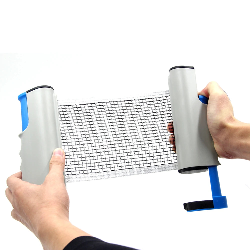 Portable 1.7 m Retractable Table Tennis Net Set with Rackets and Balls