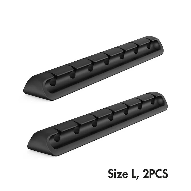 Silicone Cable Organizer with Fixed Buckle, S–L Sizes
