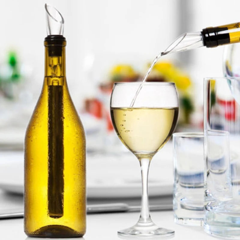 2-in-1 Stainless Steel Wine Chiller Stick & Pourer – Freeze & Serve | Keeps Wine Cold 35–45 Minutes