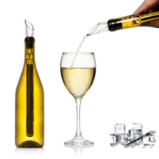 2-in-1 Stainless Steel Wine Chiller Stick & Pourer – Freeze & Serve | Keeps Wine Cold 35–45 Minutes