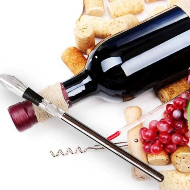 2-in-1 Stainless Steel Wine Chiller Stick & Pourer – Freeze & Serve | Keeps Wine Cold 35–45 Minutes