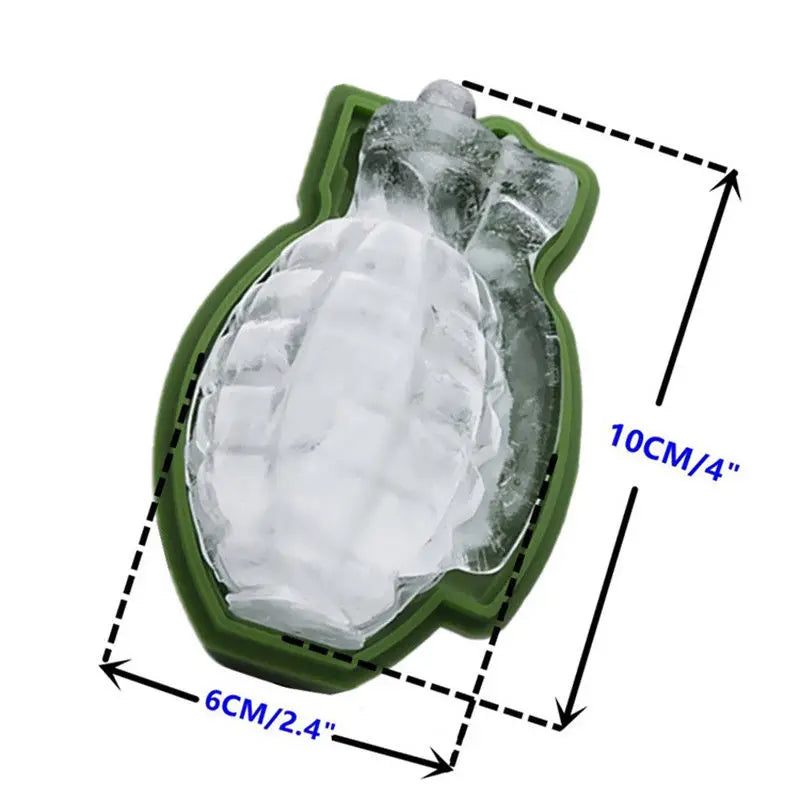 3D Grenade Ice Cube Mold | Food-Grade Silicone | Whiskey & Cocktail Bar Mold