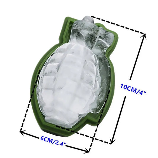 3D Grenade Ice Cube Mold | Food-Grade Silicone | Whiskey & Cocktail Bar Mold