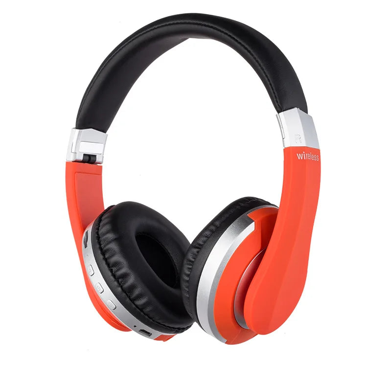MH7 Foldable Wireless Bluetooth Headphones with Mic – TF Card, FM Radio & AUX Support