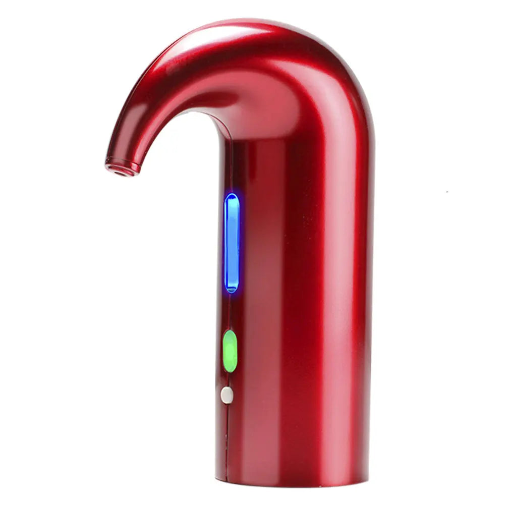 Portable Electric Wine Aerator & Pourer – One-Touch USB Rechargeable Wine Decanter Dispenser | Black, Red & White